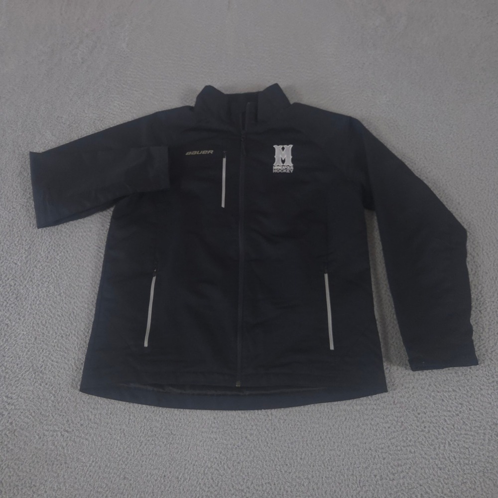 Bauer Jacket Mens Large Black Supreme Lightweight Team Minneapolis Hockey Zip Up